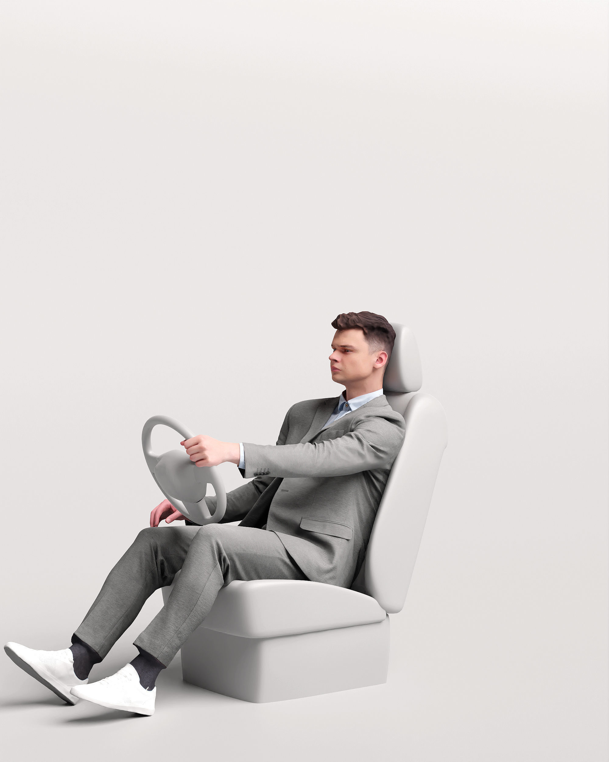 Humano Driving Man 2011-2 3D model_8