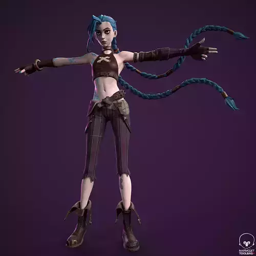 Jinx  Low-poly 3D model