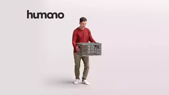 Humano Man putting the case into the trunk 2011-12 3D model