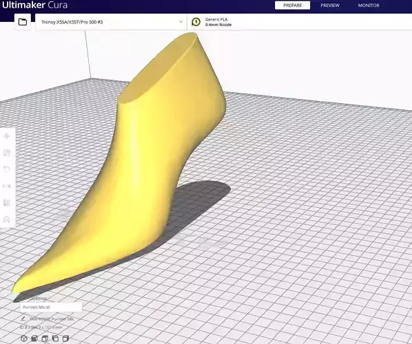 Shoes Lasts - Pointed 3D print model  3D model