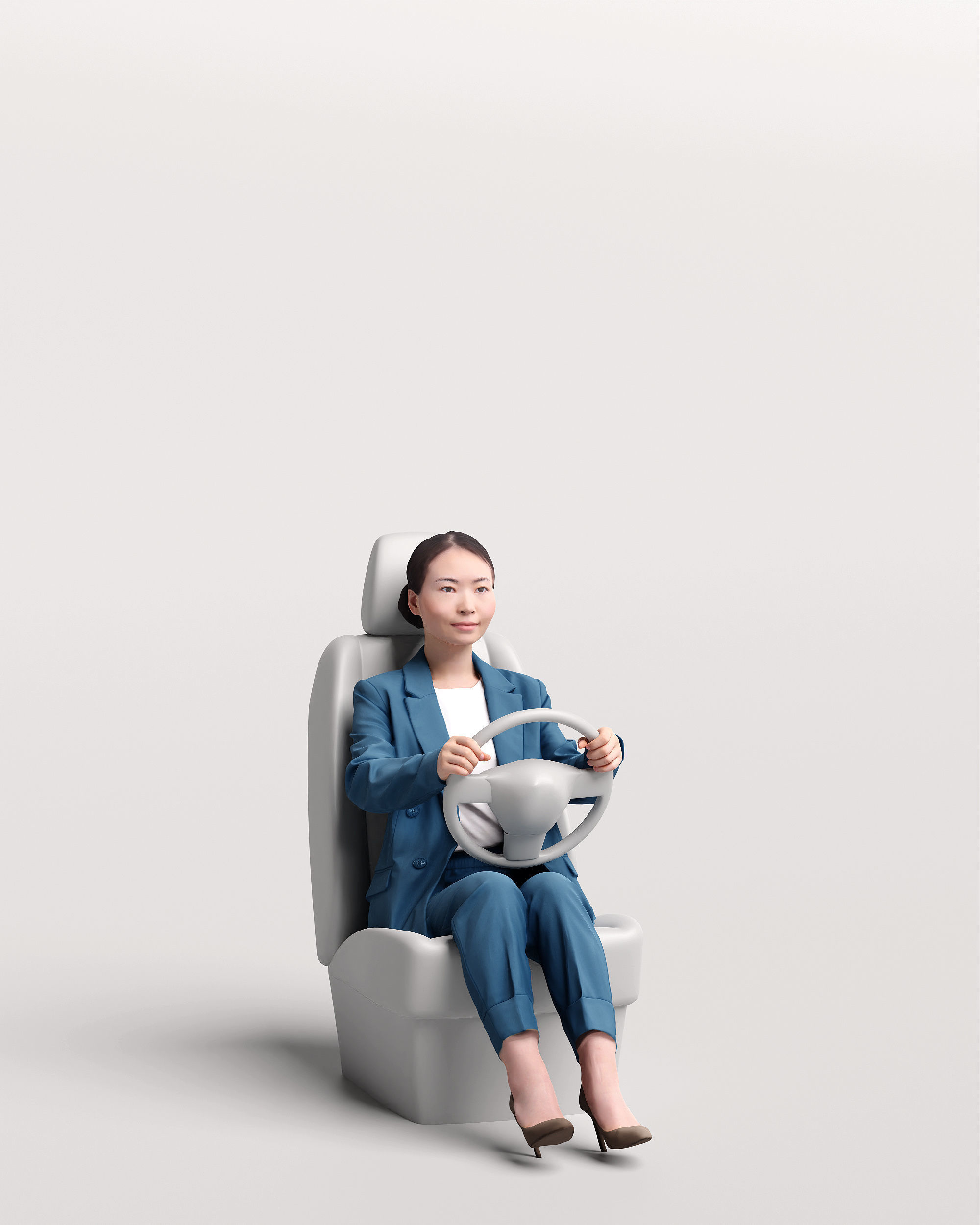 Humano Driving Woman 2011-5 3D model_4