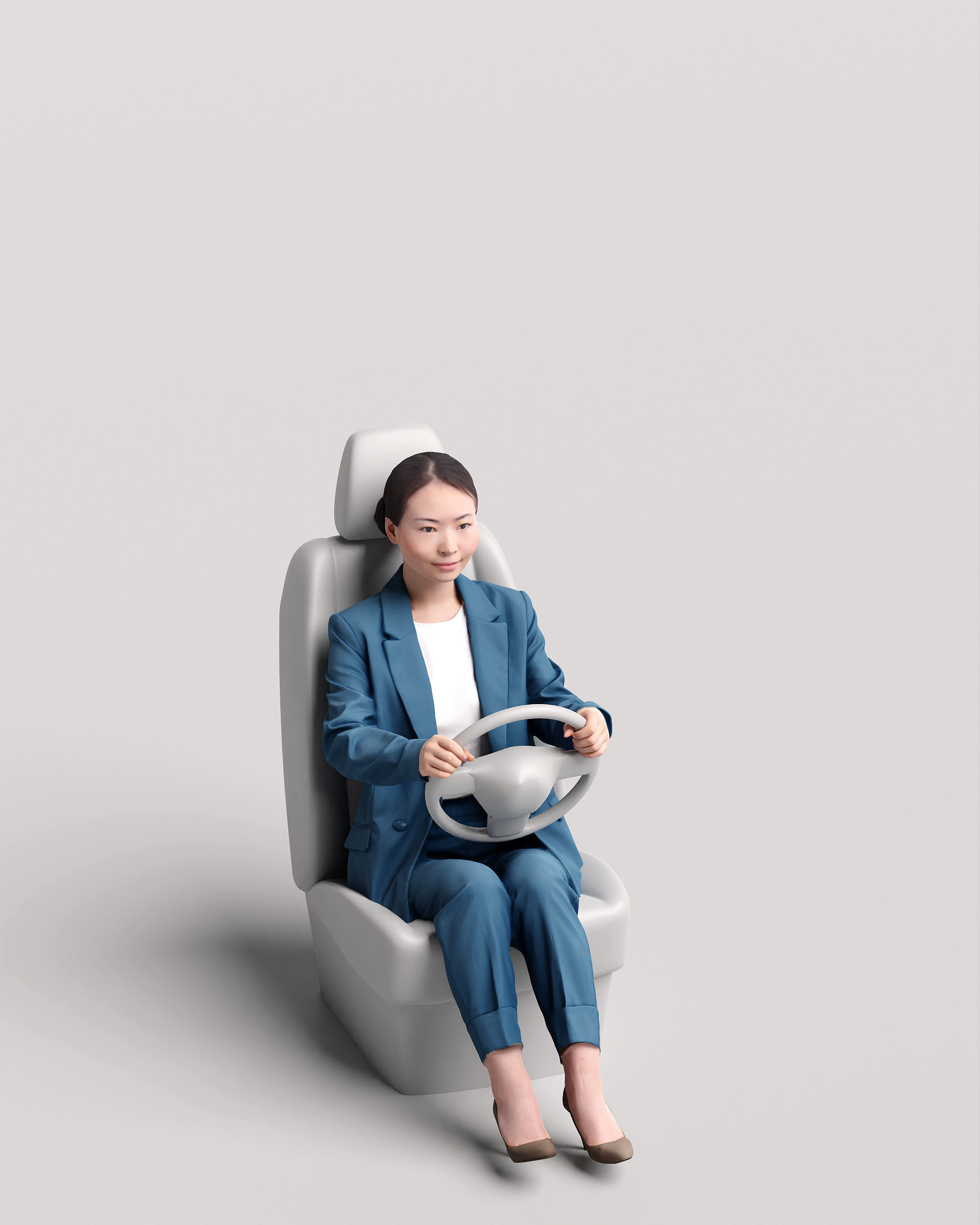 Humano Driving Woman 2011-5 3D model_11