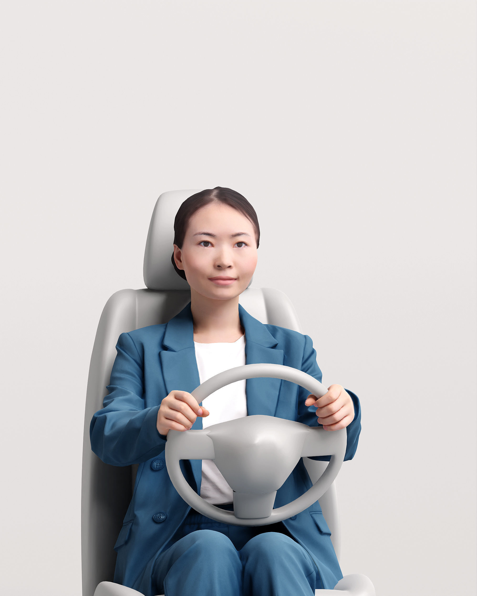 Humano Driving Woman 2011-5 3D model_9