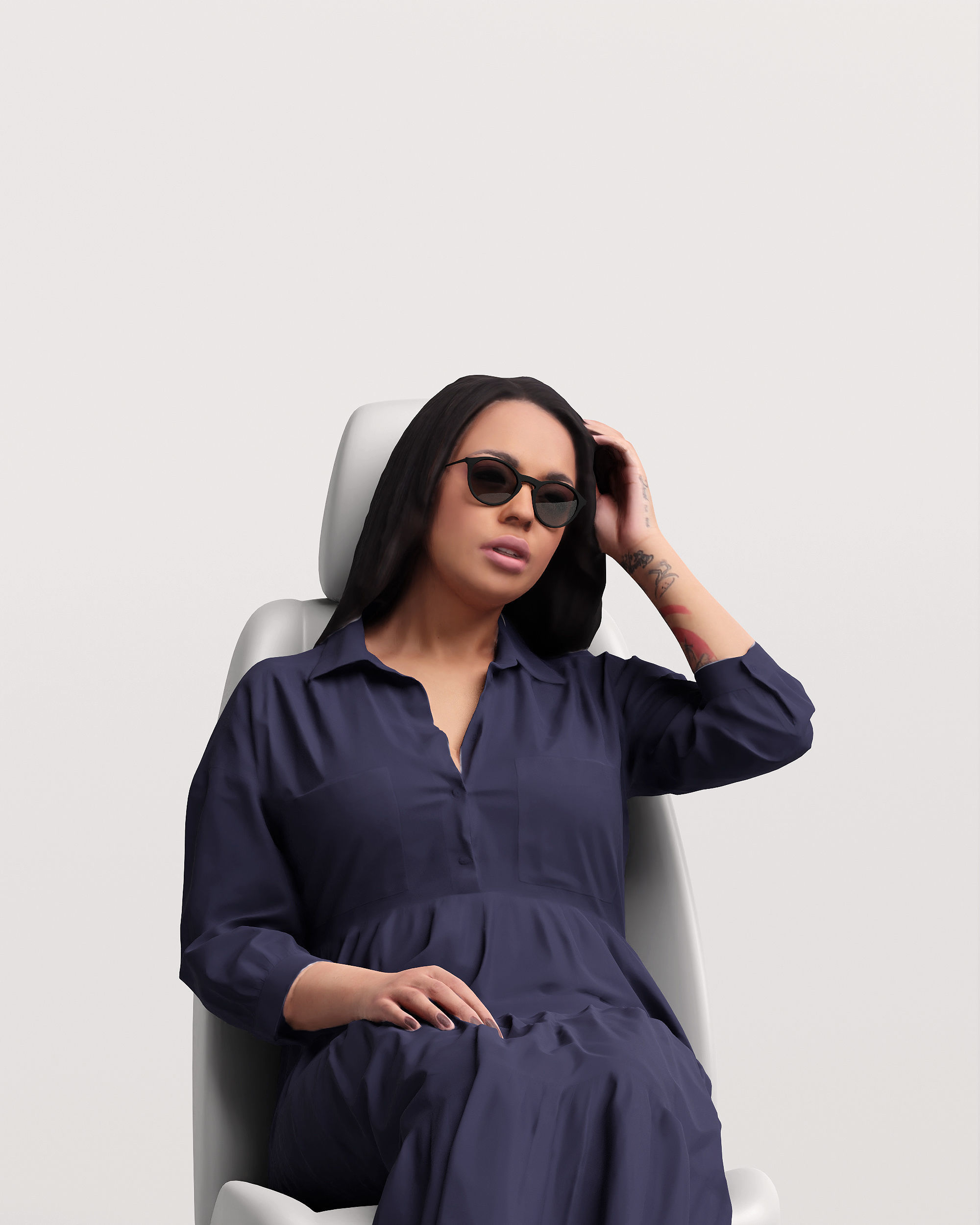 Humano Car Passenger Woman 2011-4 3D model_21