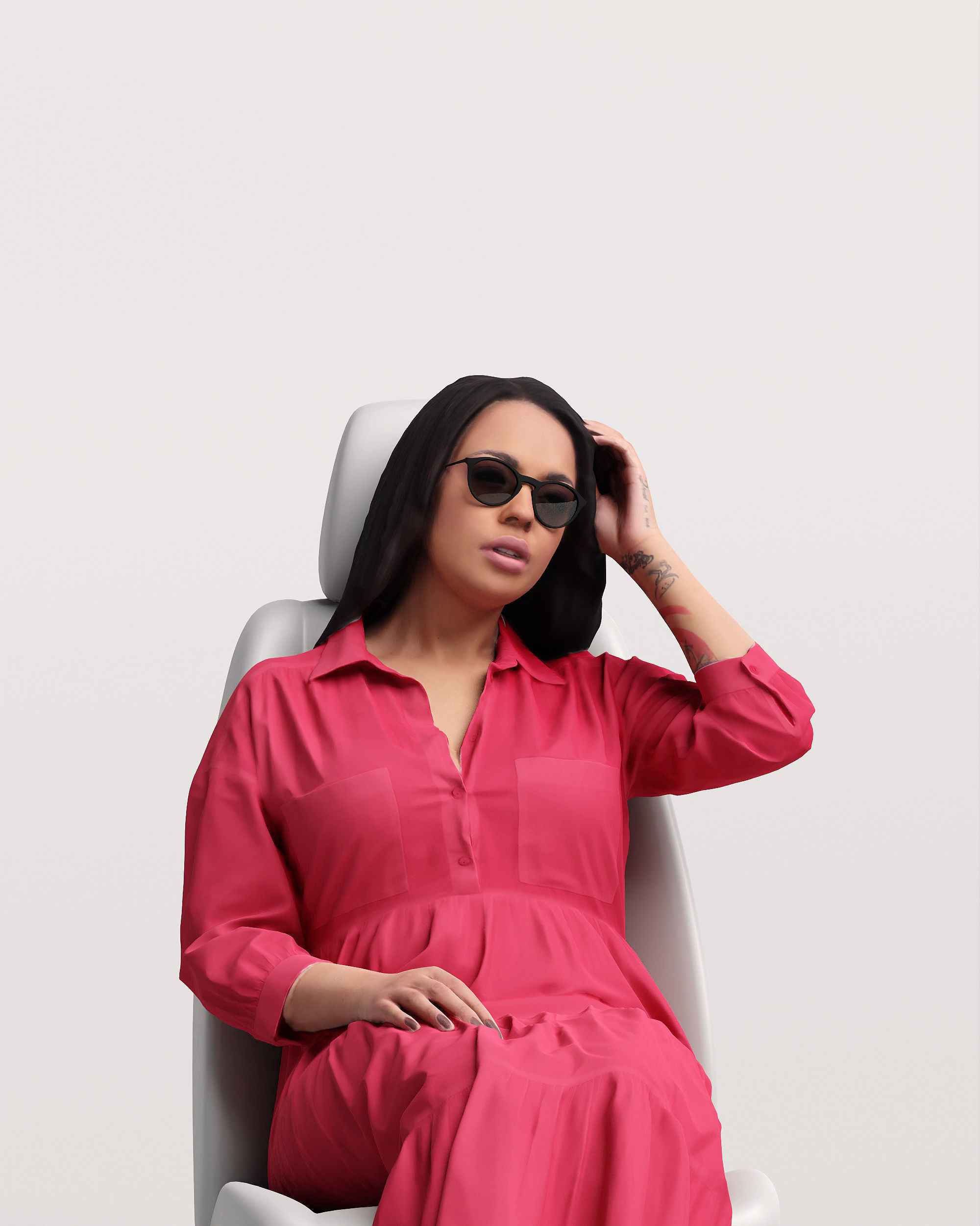 Humano Car Passenger Woman 2011-4 3D model_17