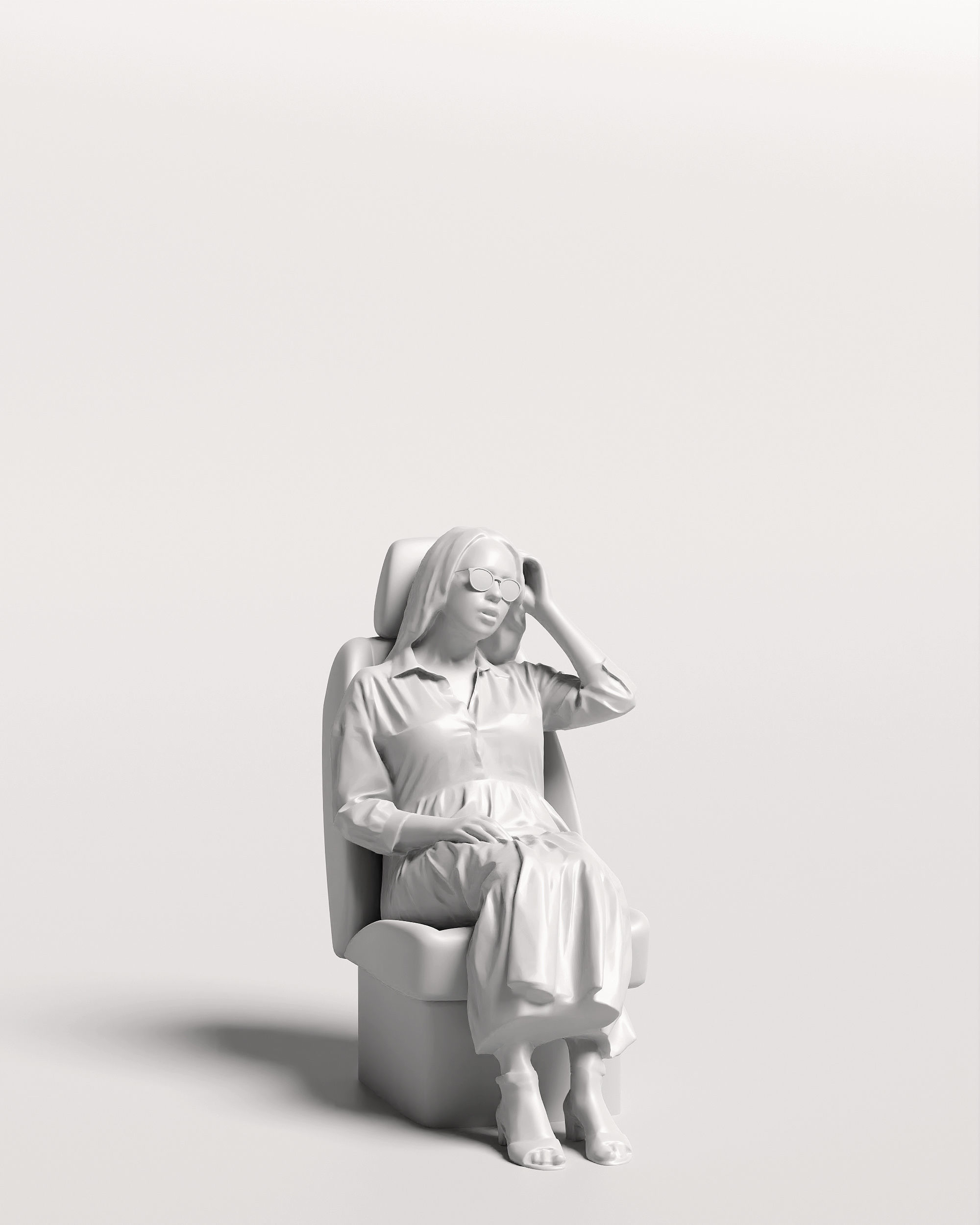 Humano Car Passenger Woman 2011-4 3D model_23