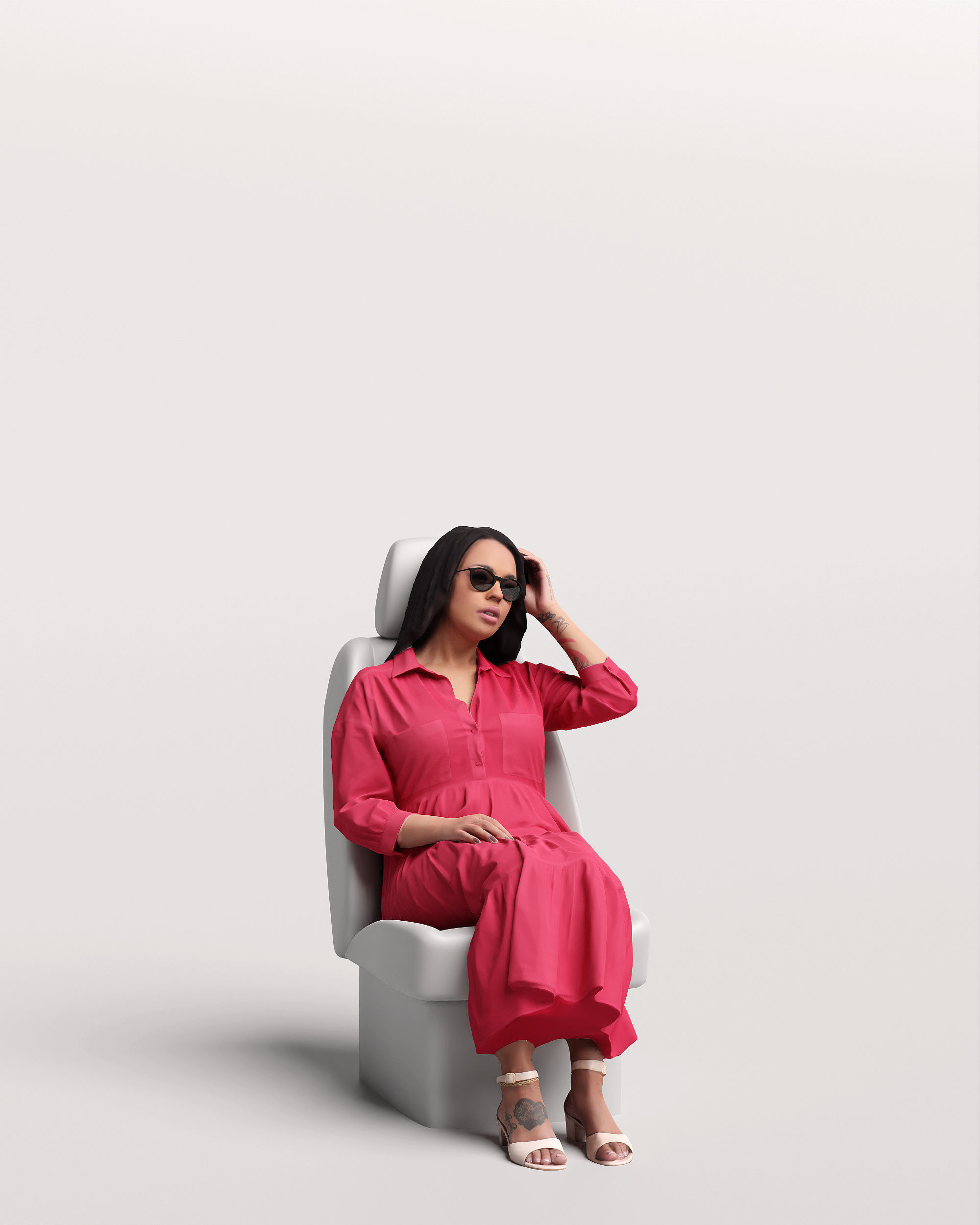 Humano Car Passenger Woman 2011-4 3D model_15