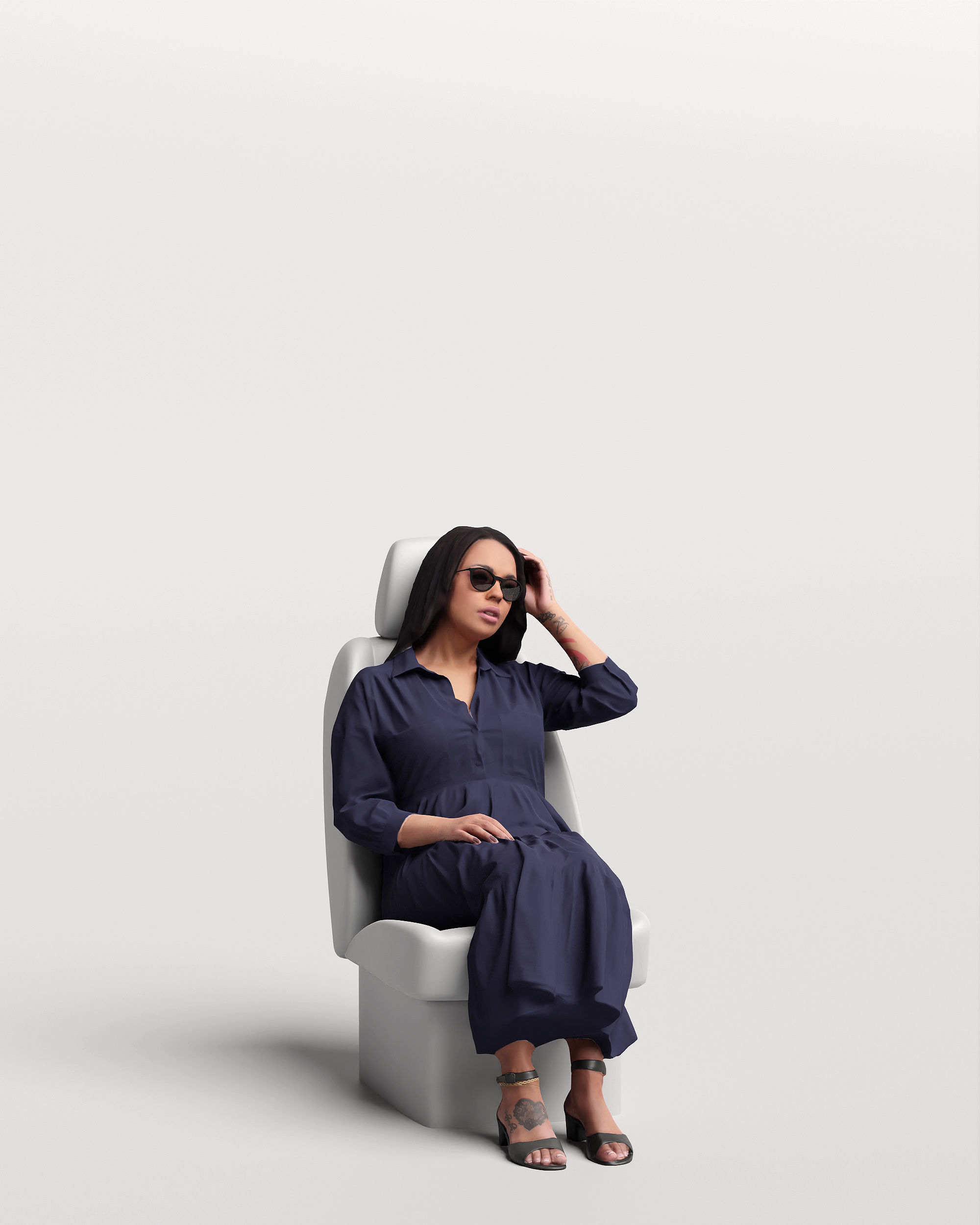 Humano Car Passenger Woman 2011-4 3D model_19