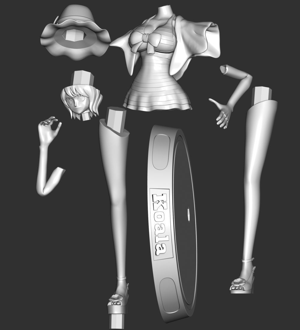 One Piece - Koala Swimsuit 3D print model_3