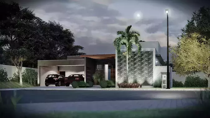 LPQDL1 - Contemporary House - Sketuchup V13 Lumion V10