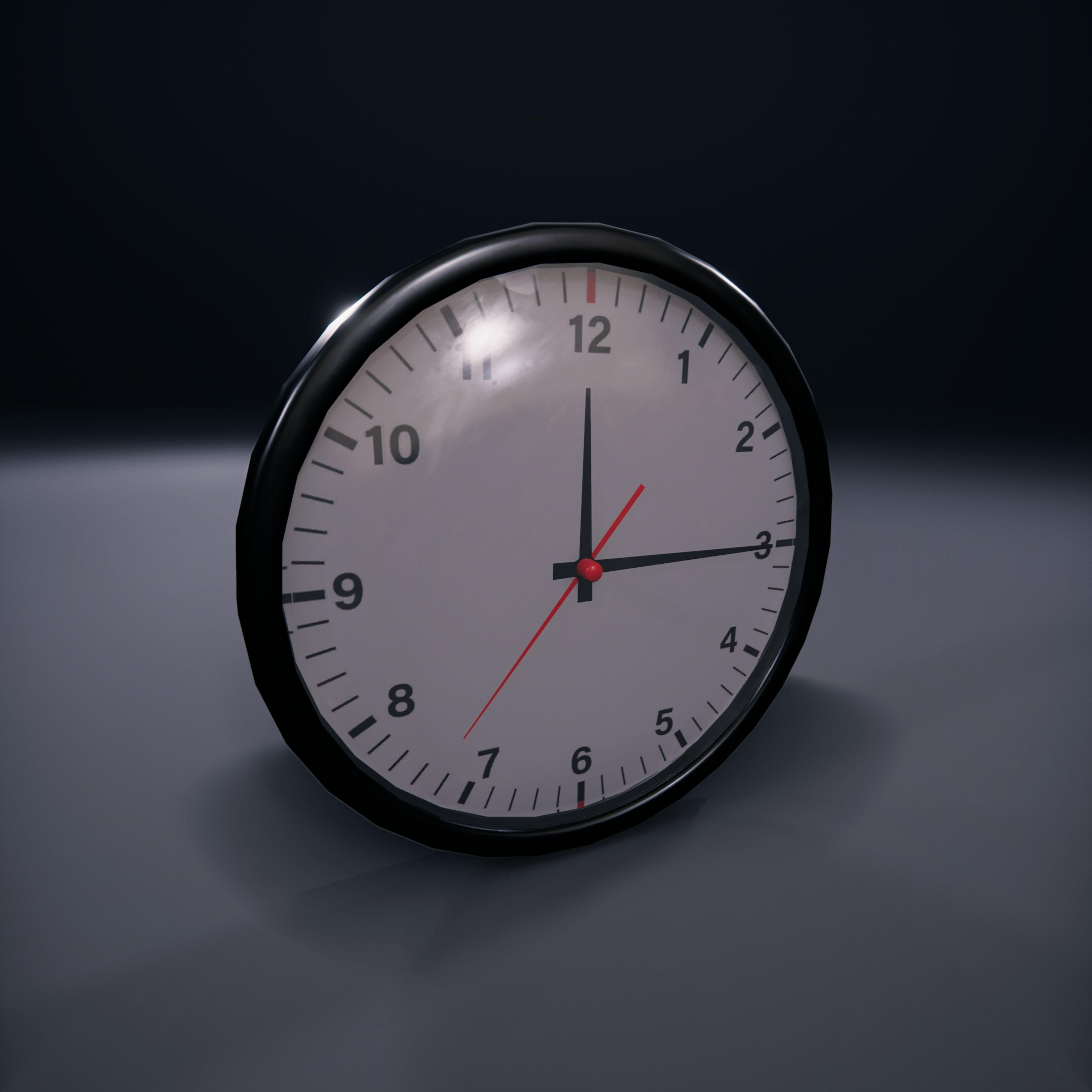 Clock wall  schoolroom HDRP Low-poly 3D model_10