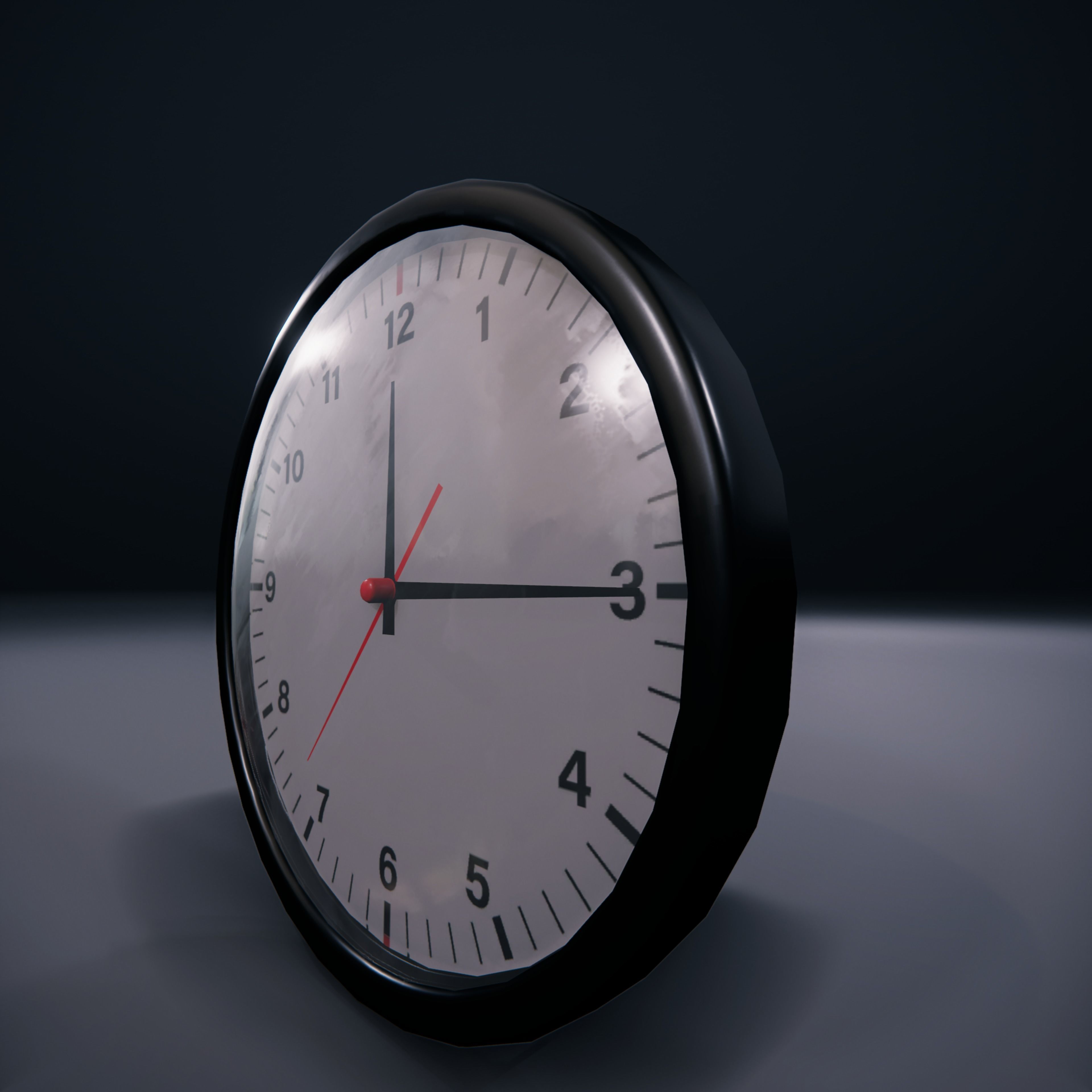 Clock wall  schoolroom HDRP Low-poly 3D model_9