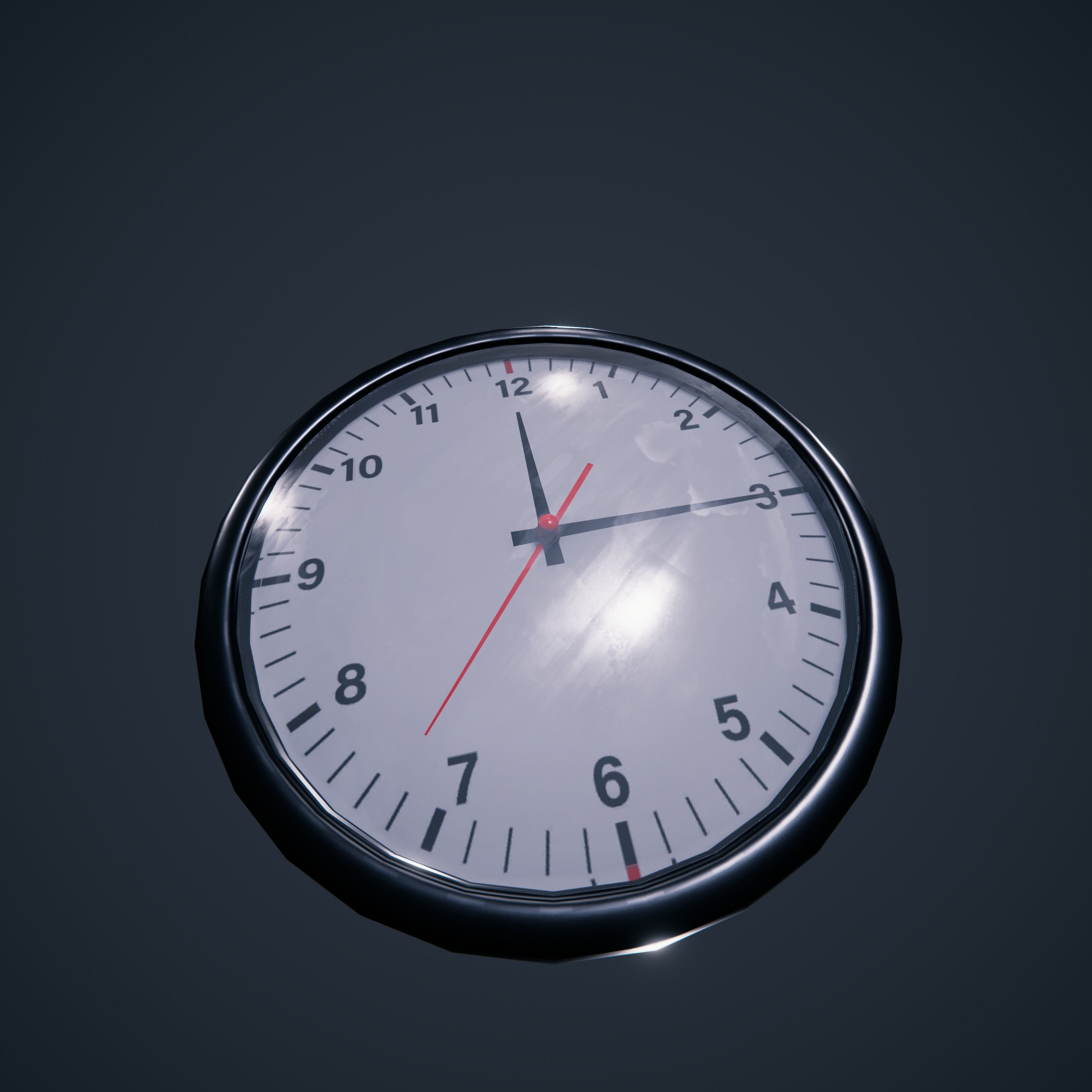 Clock wall  schoolroom HDRP Low-poly 3D model_4