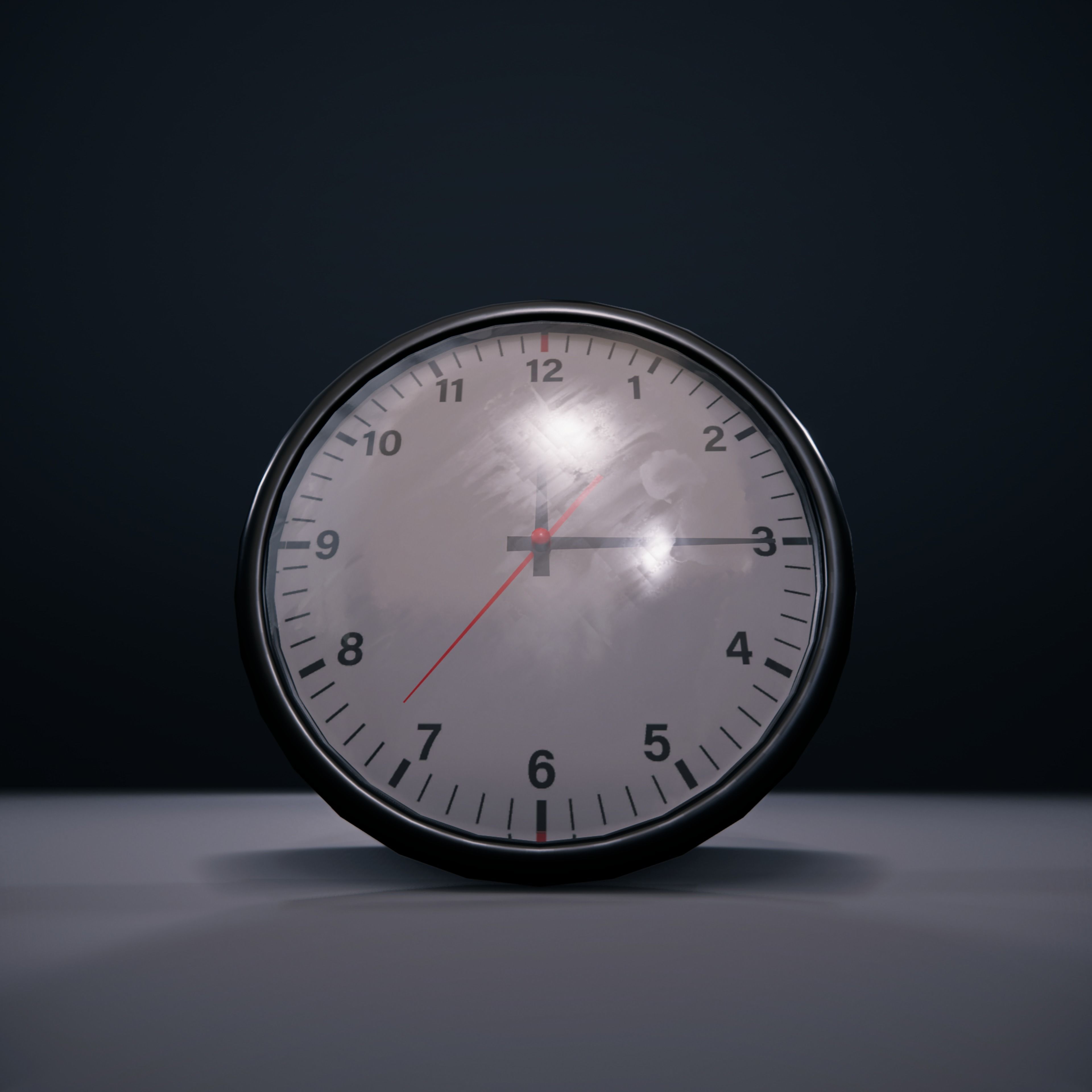 Clock wall  schoolroom HDRP Low-poly 3D model_8