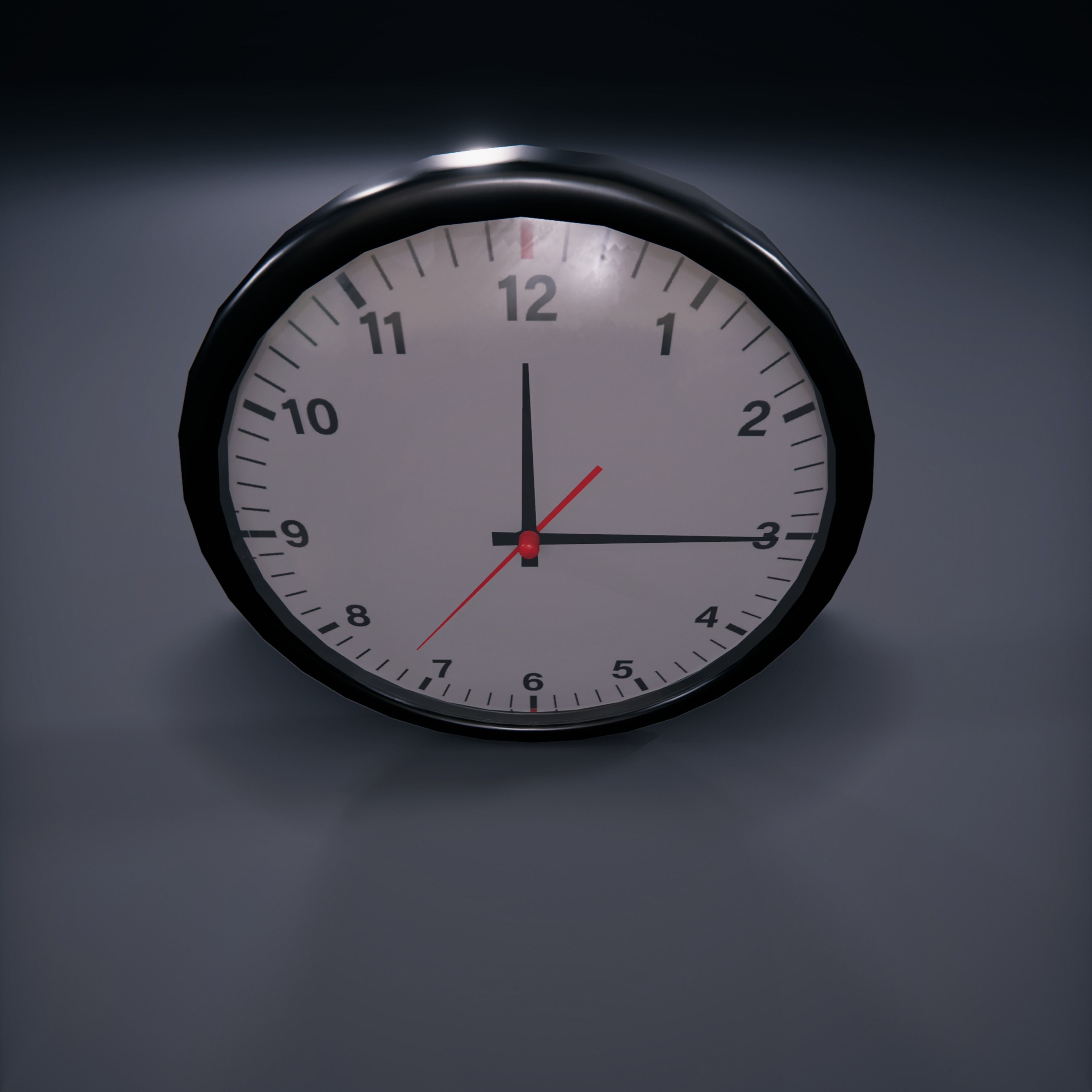 Clock wall  schoolroom HDRP Low-poly 3D model_11