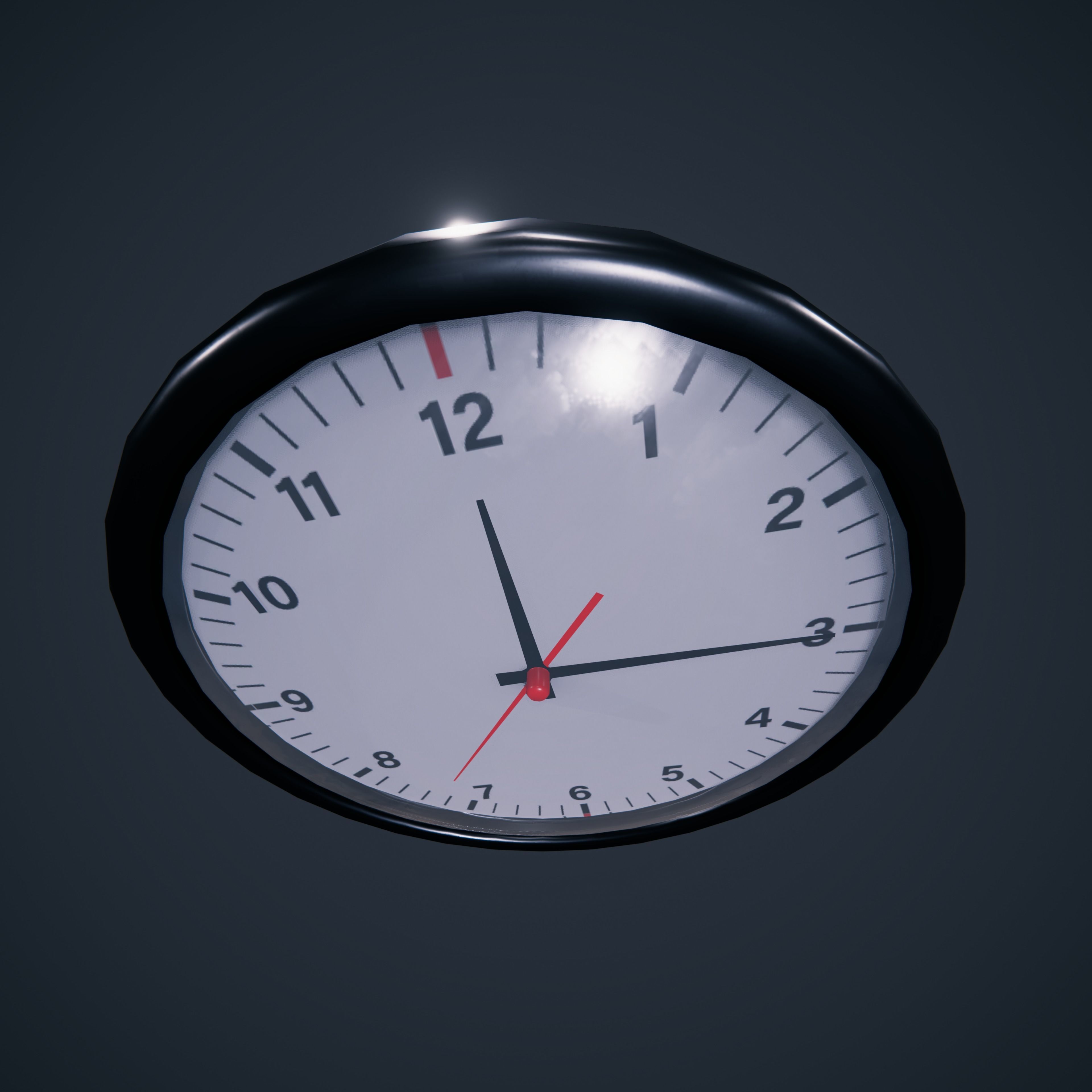 Clock wall  schoolroom HDRP Low-poly 3D model_5