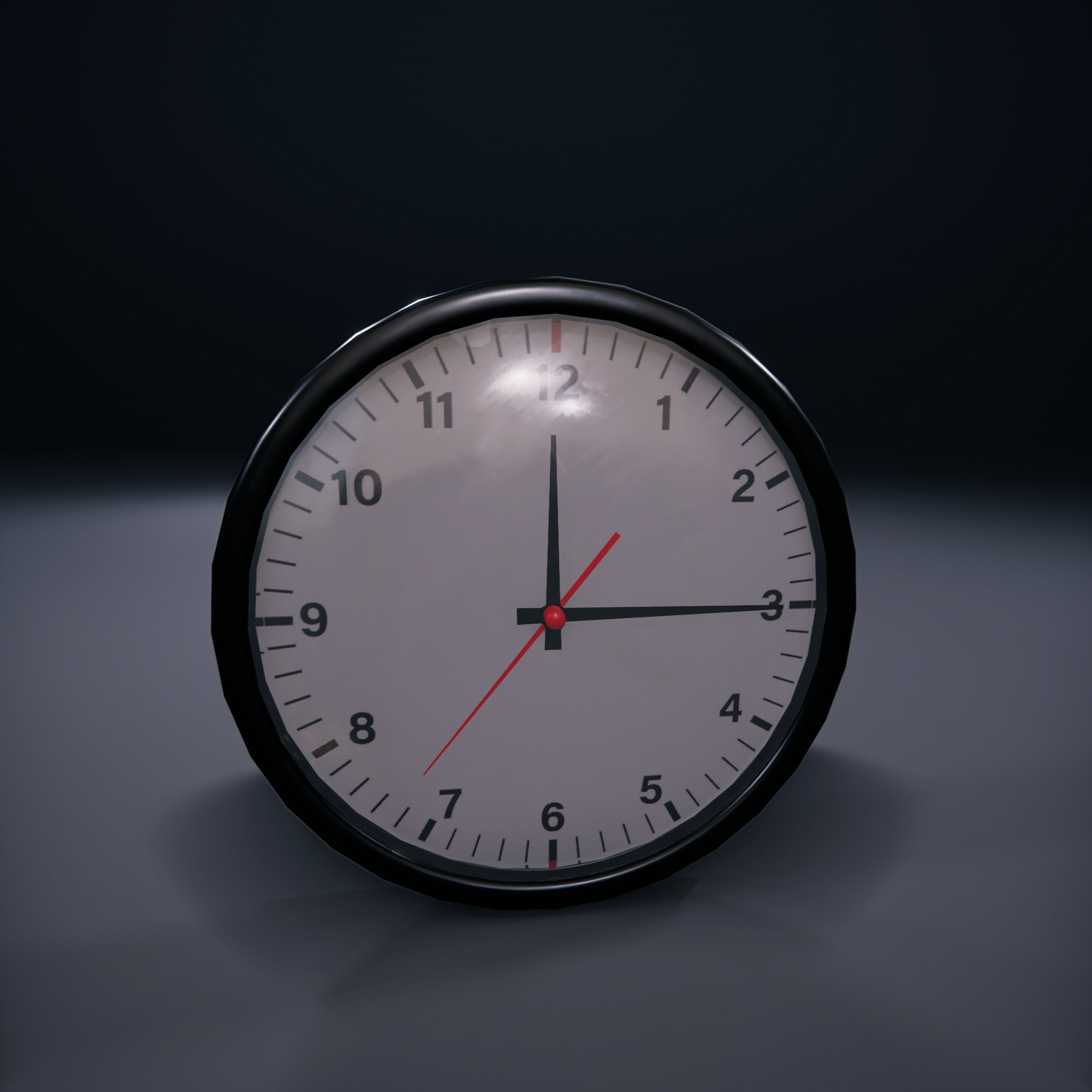 Clock wall  schoolroom HDRP Low-poly 3D model_6