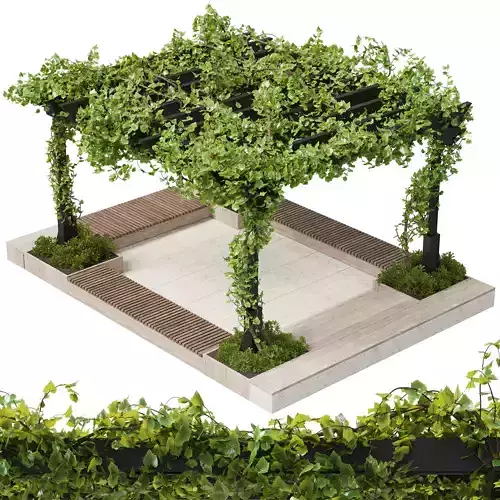 Classic Landscape furniture with roof garden and ivy on patio 24