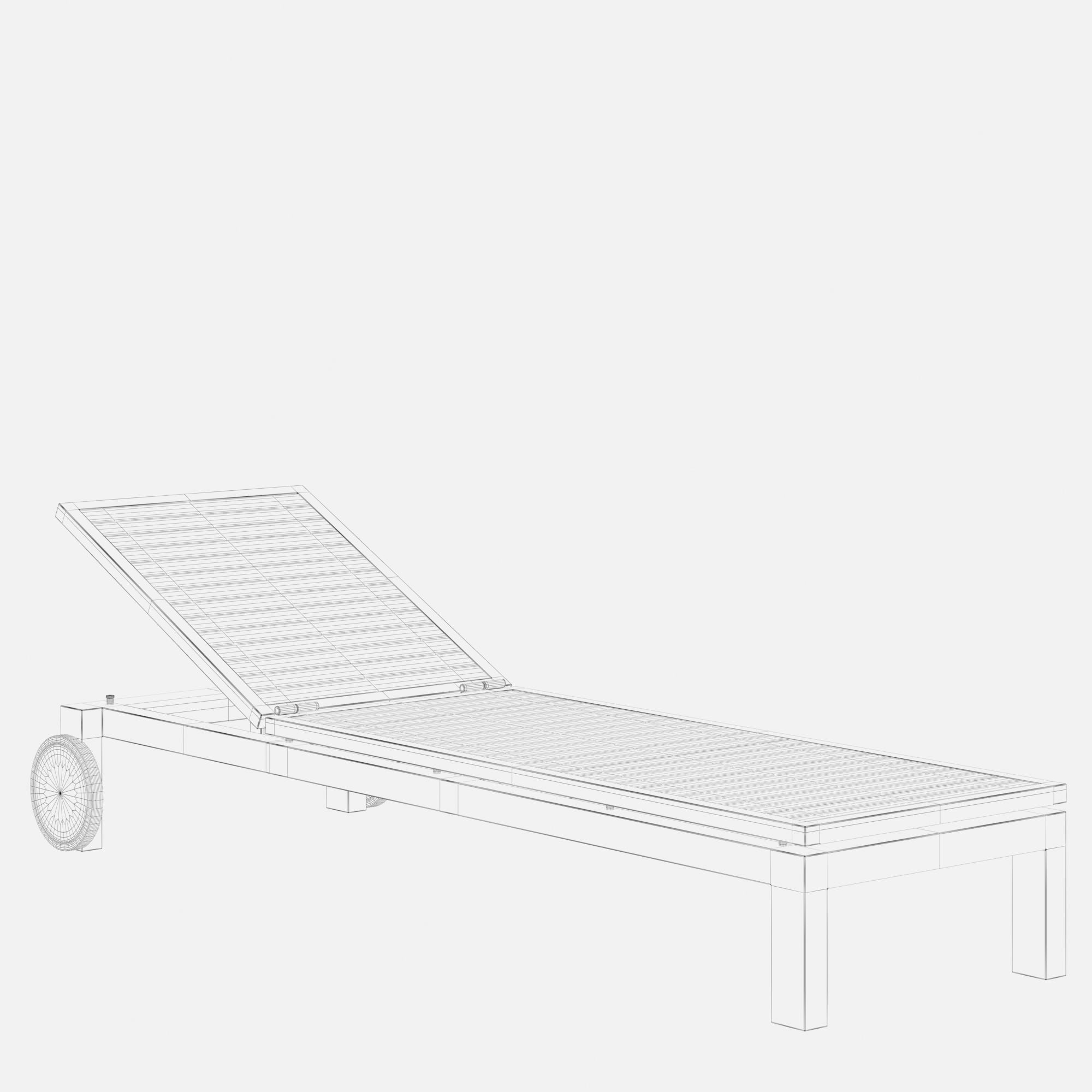 Chaise lounge Crate and Barrel Free 3D model_4