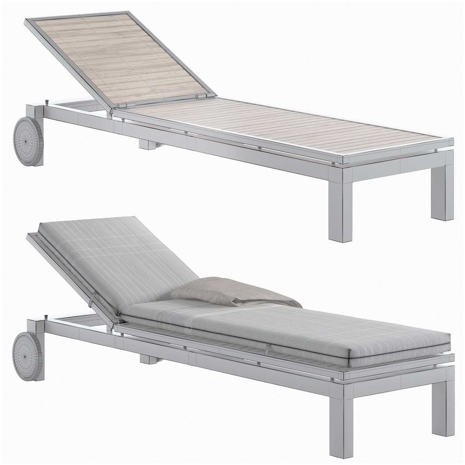 Chaise lounge Crate and Barrel Free 3D model_1