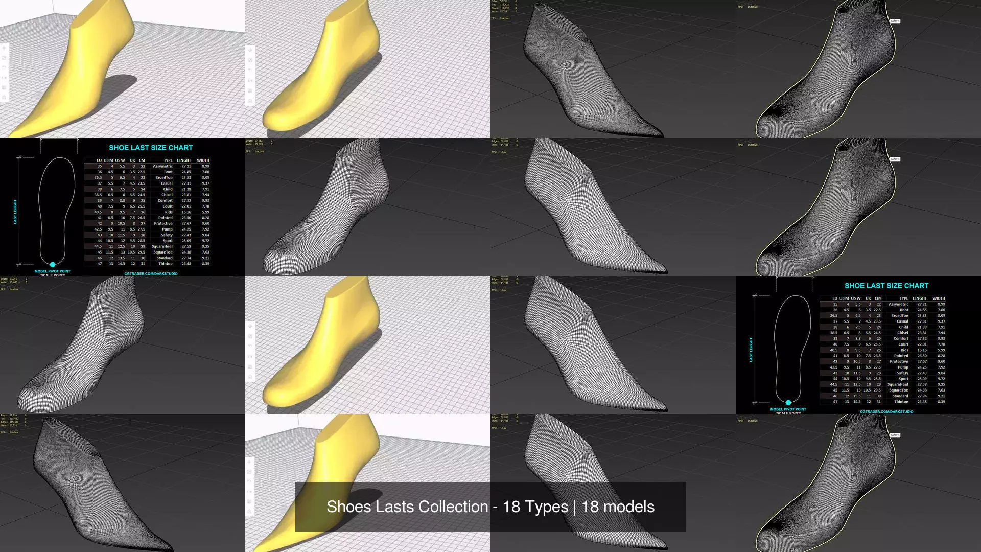 Shoes Lasts Collection - 18 Types _5