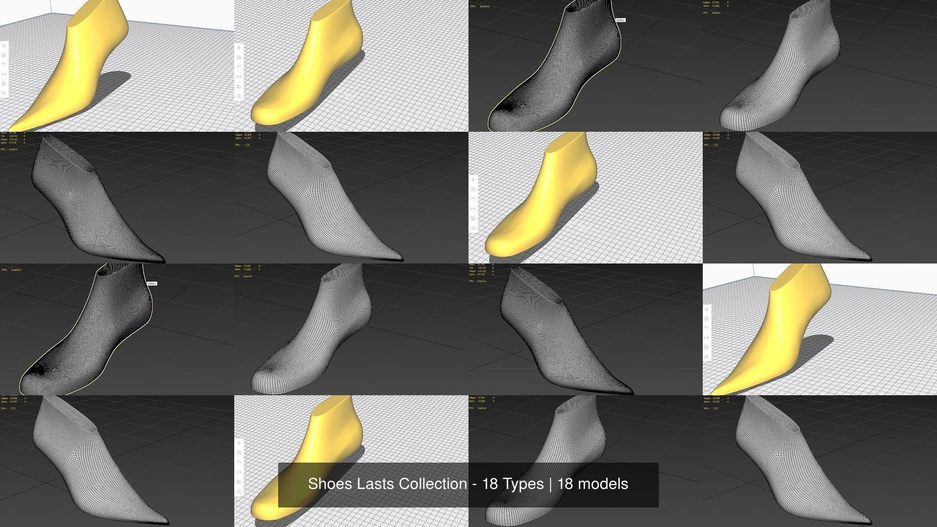 Shoes Lasts Collection - 18 Types _7