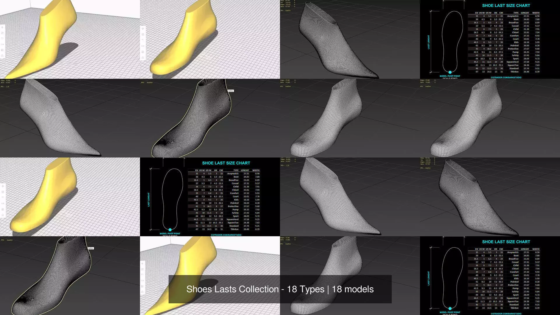 Shoes Lasts Collection - 18 Types _4