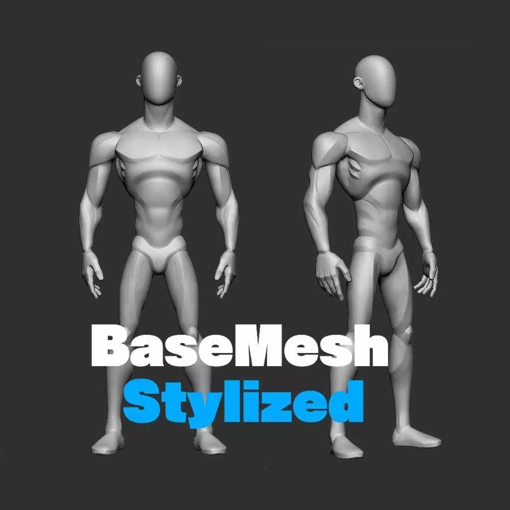 Basemesh Stylized 3D model_0