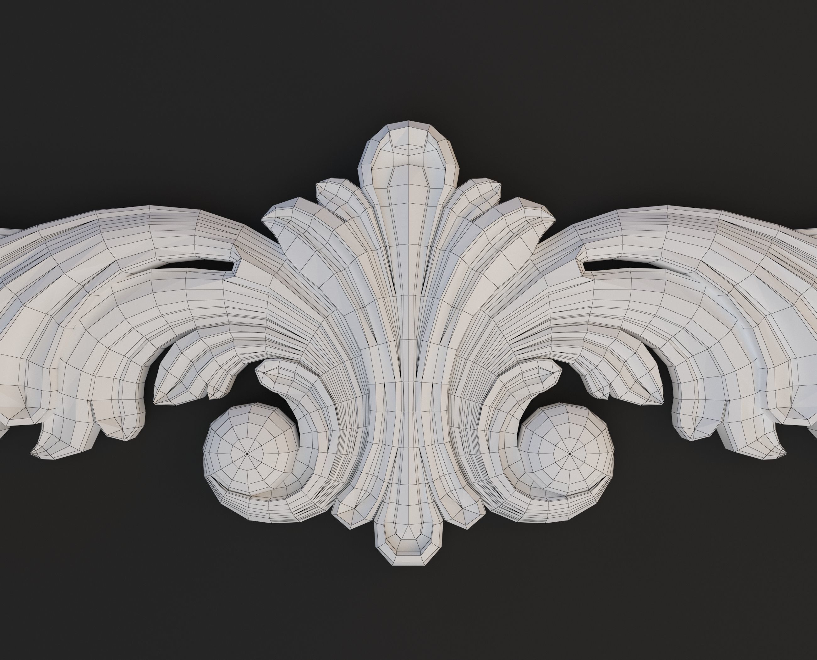 Corona decor for cnc Low-poly 3D model_4