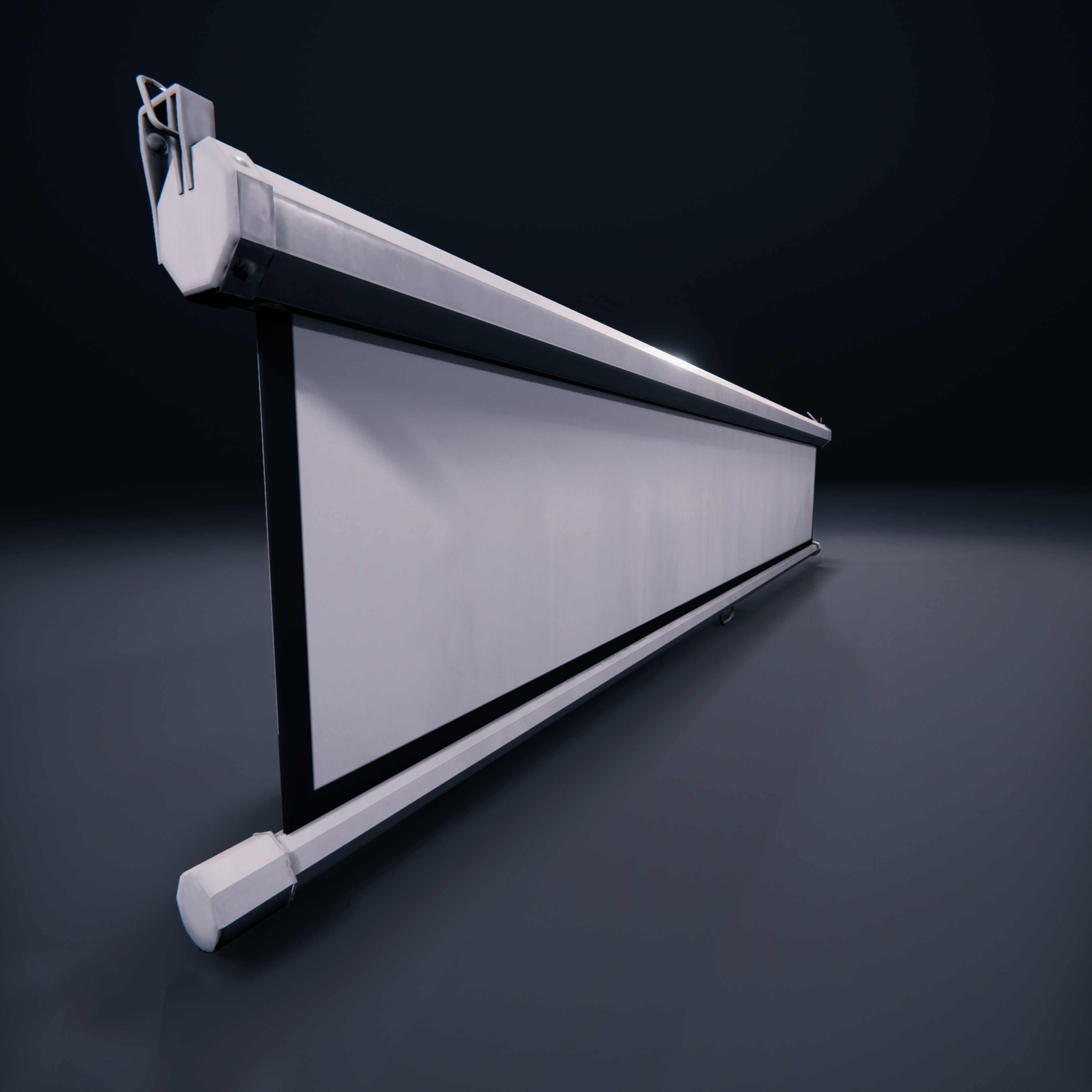 Projector Screen ClassRoom HDRP Low-poly 3D model_10
