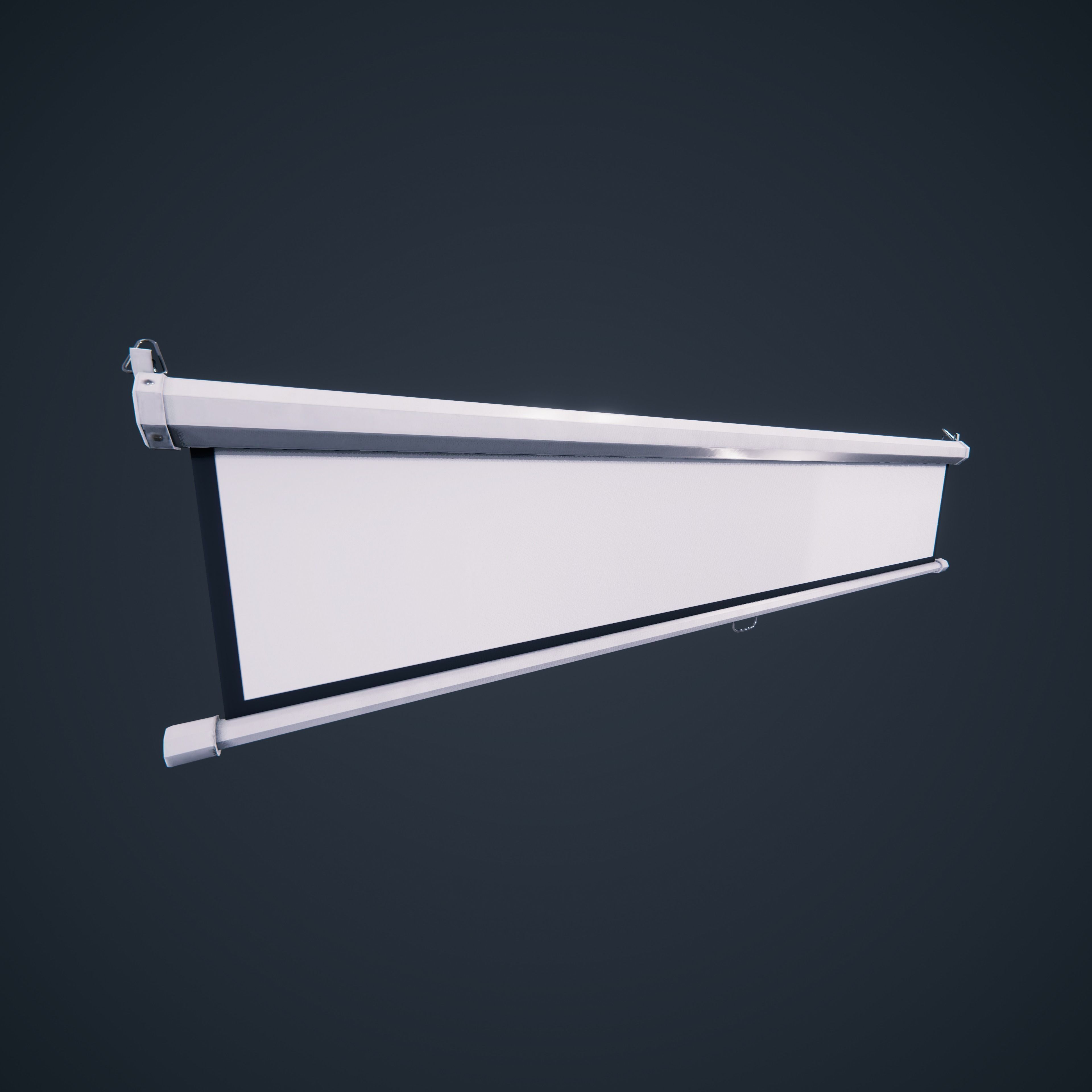 Projector Screen ClassRoom HDRP Low-poly 3D model_7