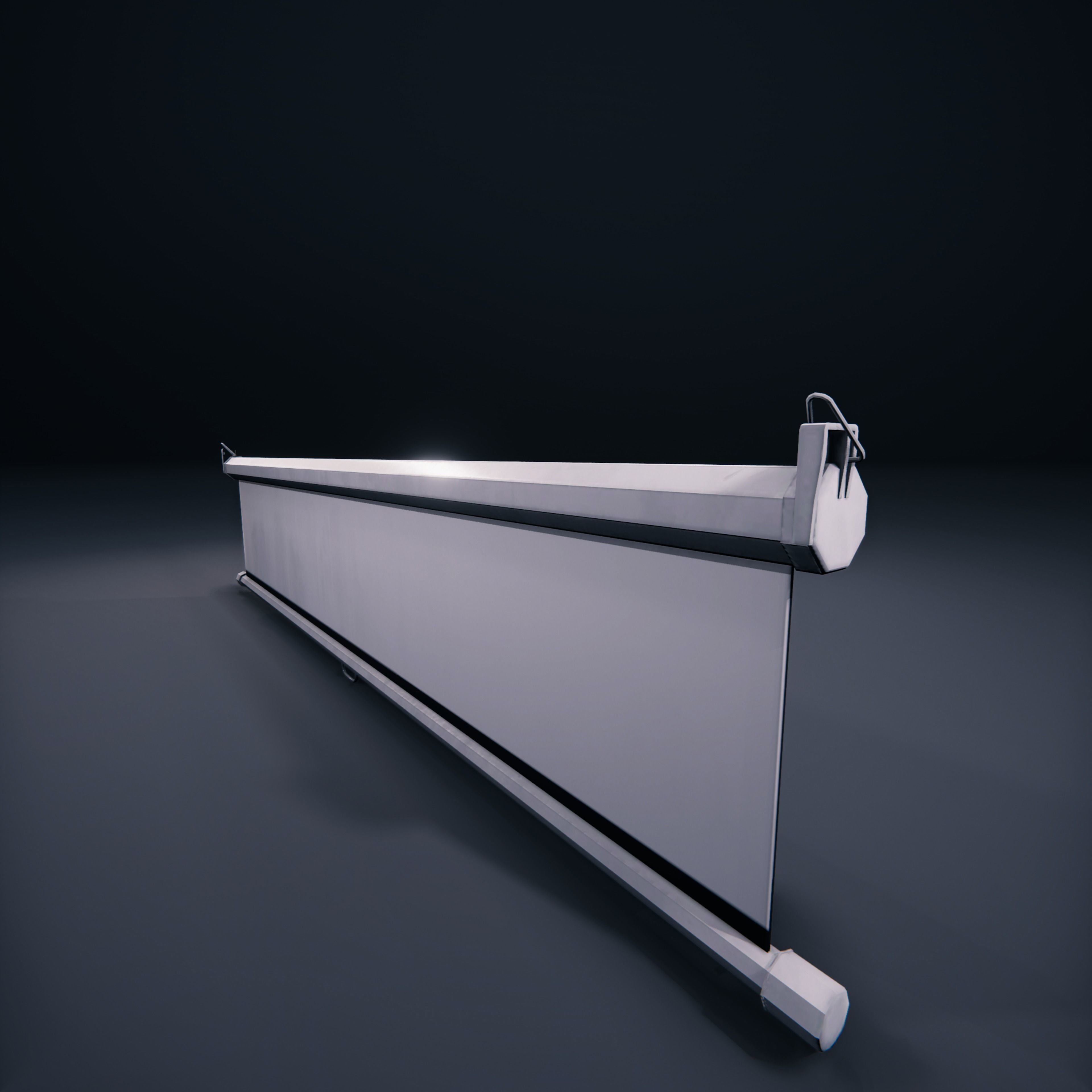 Projector Screen ClassRoom HDRP Low-poly 3D model_9
