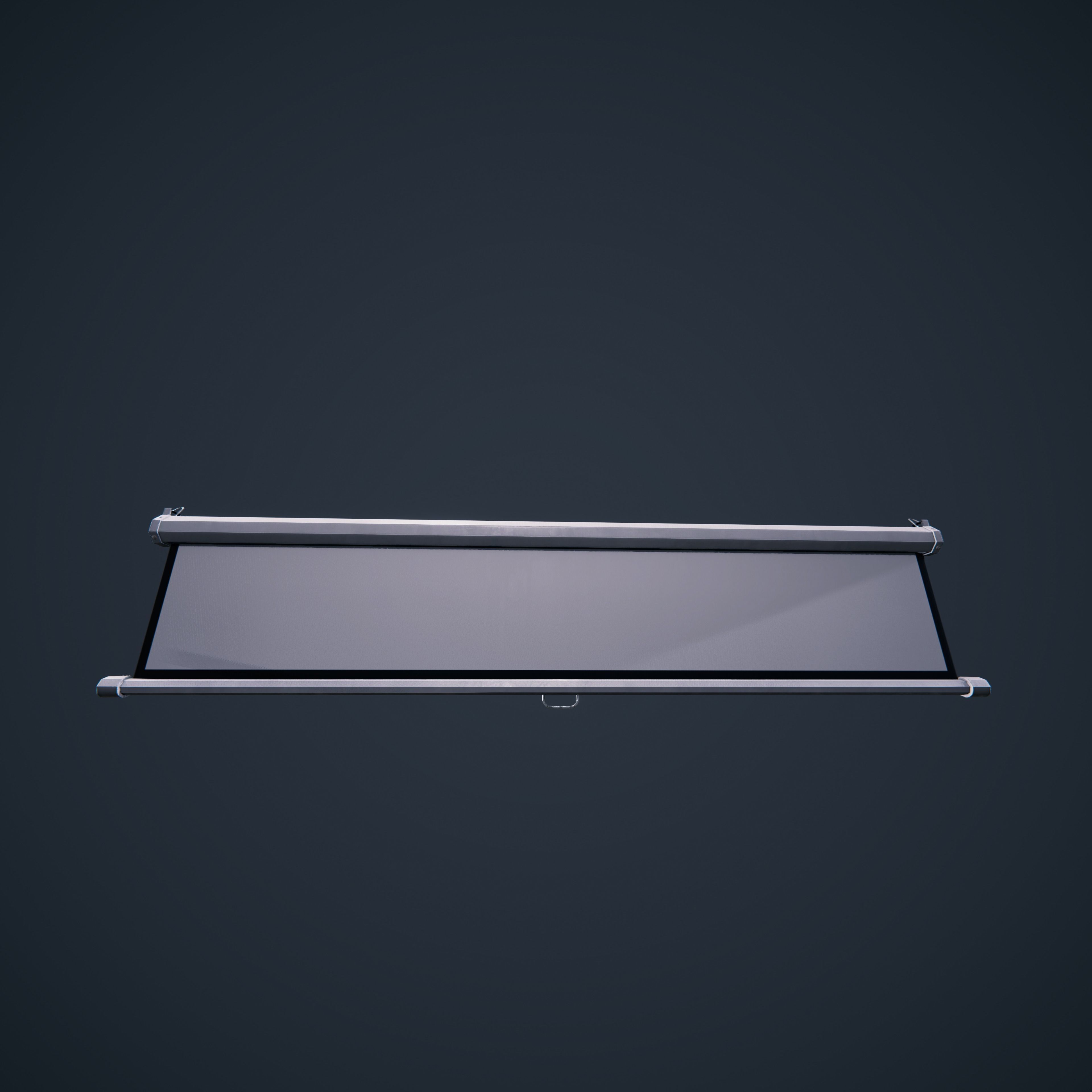 Projector Screen ClassRoom HDRP Low-poly 3D model_2