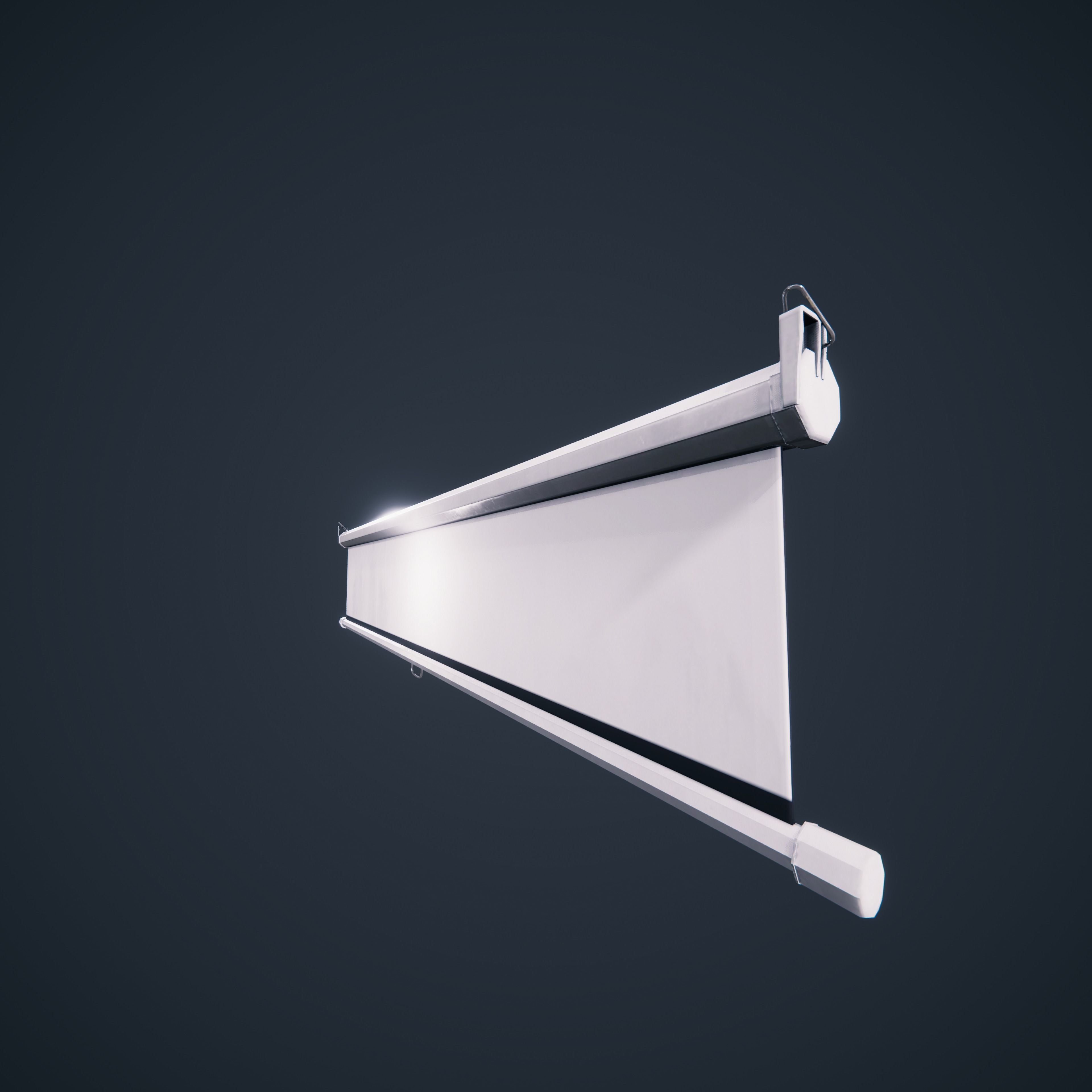 Projector Screen ClassRoom HDRP Low-poly 3D model_3