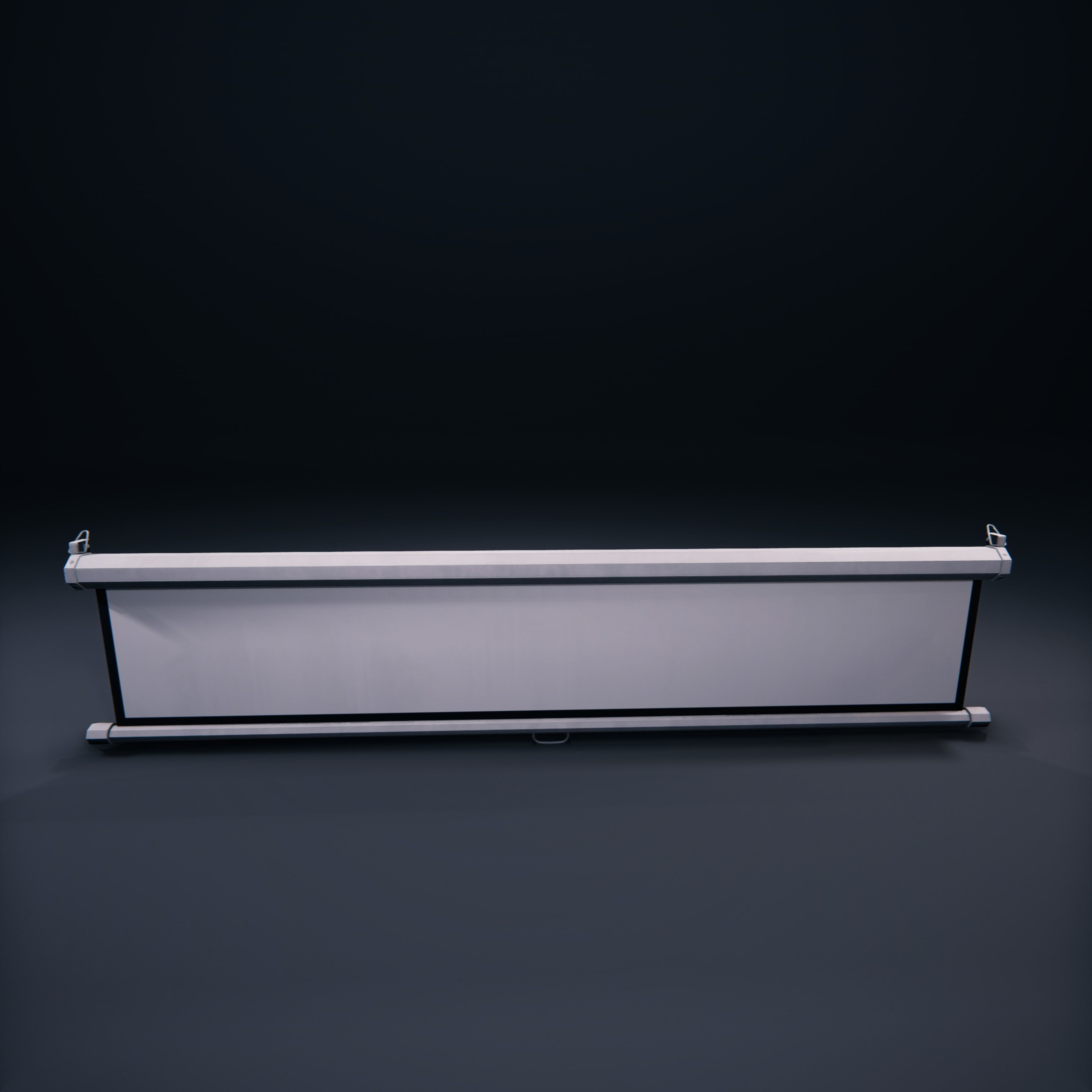 Projector Screen ClassRoom HDRP Low-poly 3D model_11