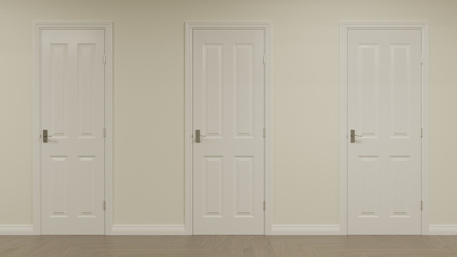 Canterbury Interior Door Set Low-poly 3D model_11