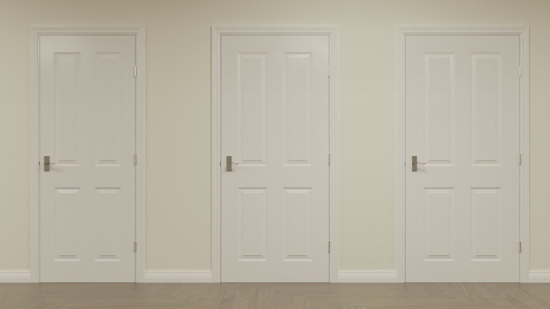Canterbury Interior Door Set Low-poly 3D model_12