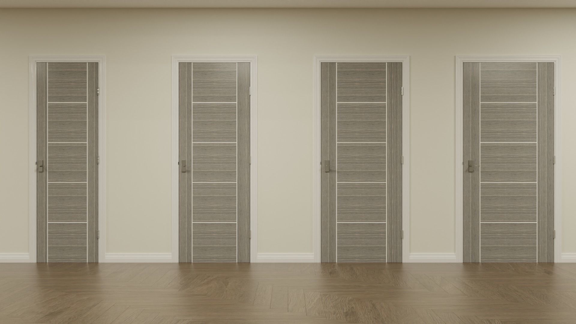 Vancouver Interior Door Set Low-poly 3D model_13