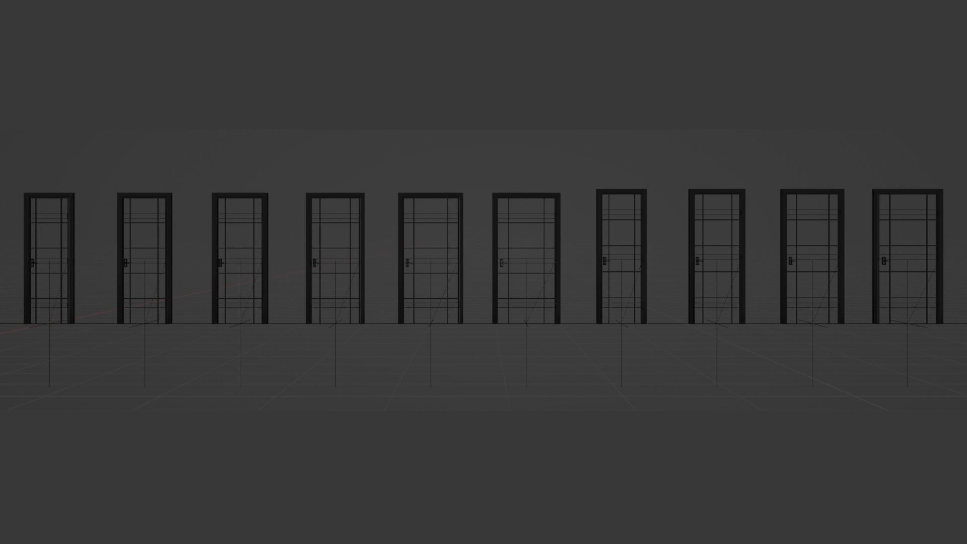 Vancouver Interior Door Set Low-poly 3D model_14