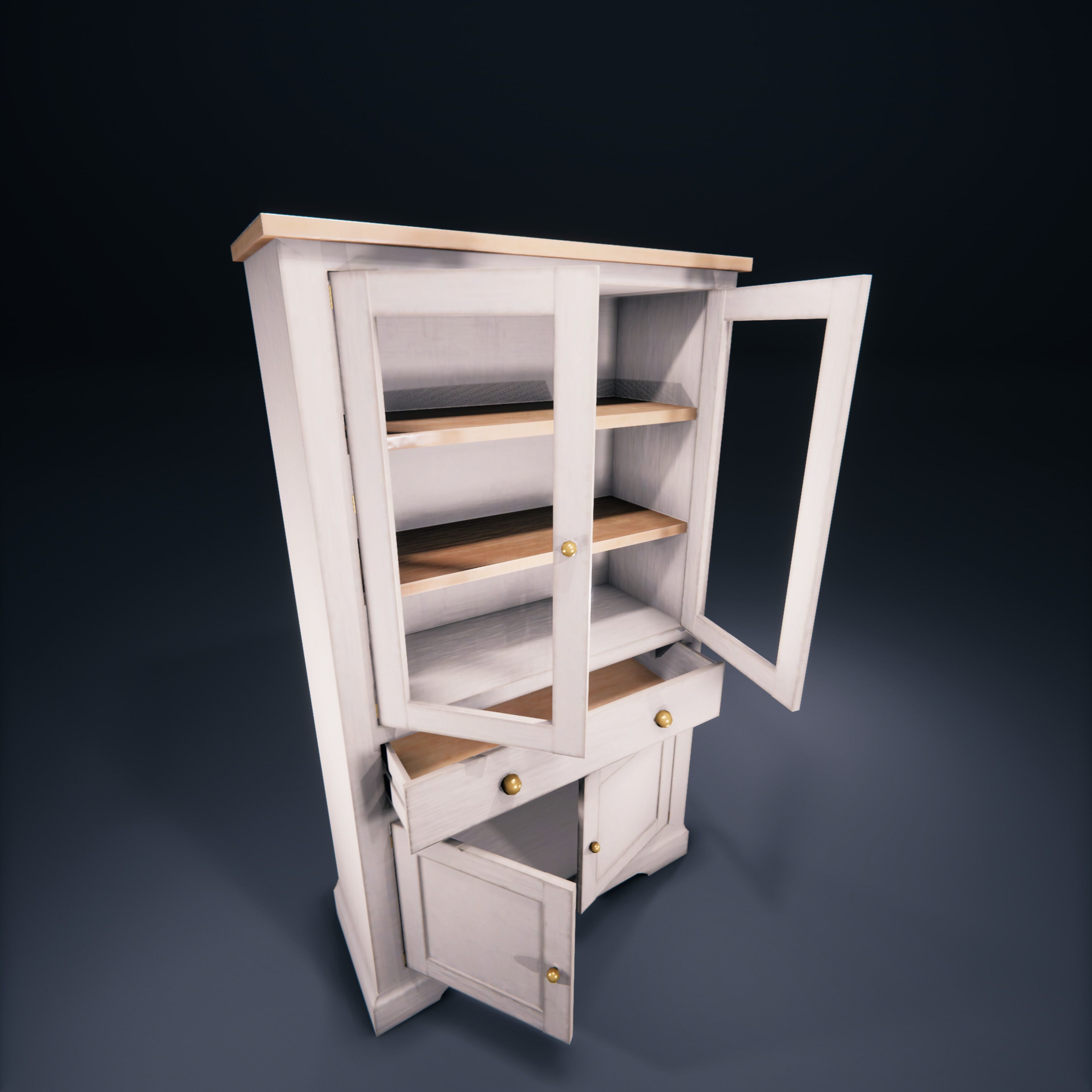 Cabinet SchoolRoom HDRP Low-poly 3D model_5