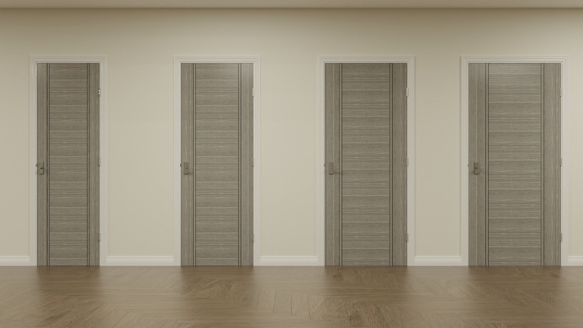 Seattle Interior Door Set Low-poly 3D model_13