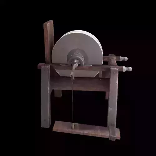 Medieval Grindstone Low-poly 3D model