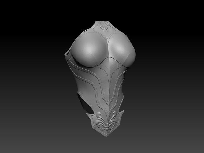 armor female  Low-poly 3D model