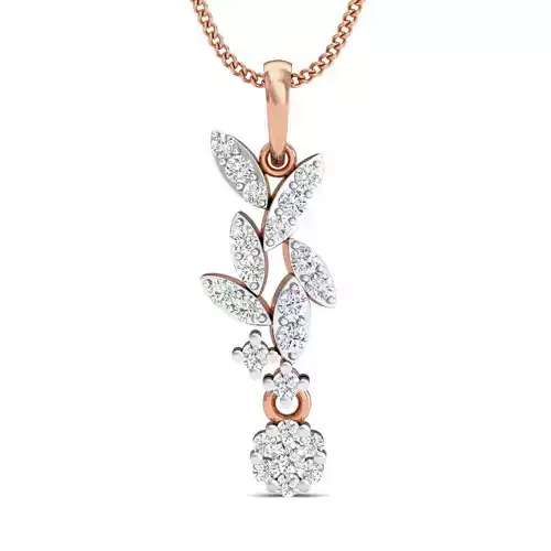 Women Pendant Earrings set 3dm render details