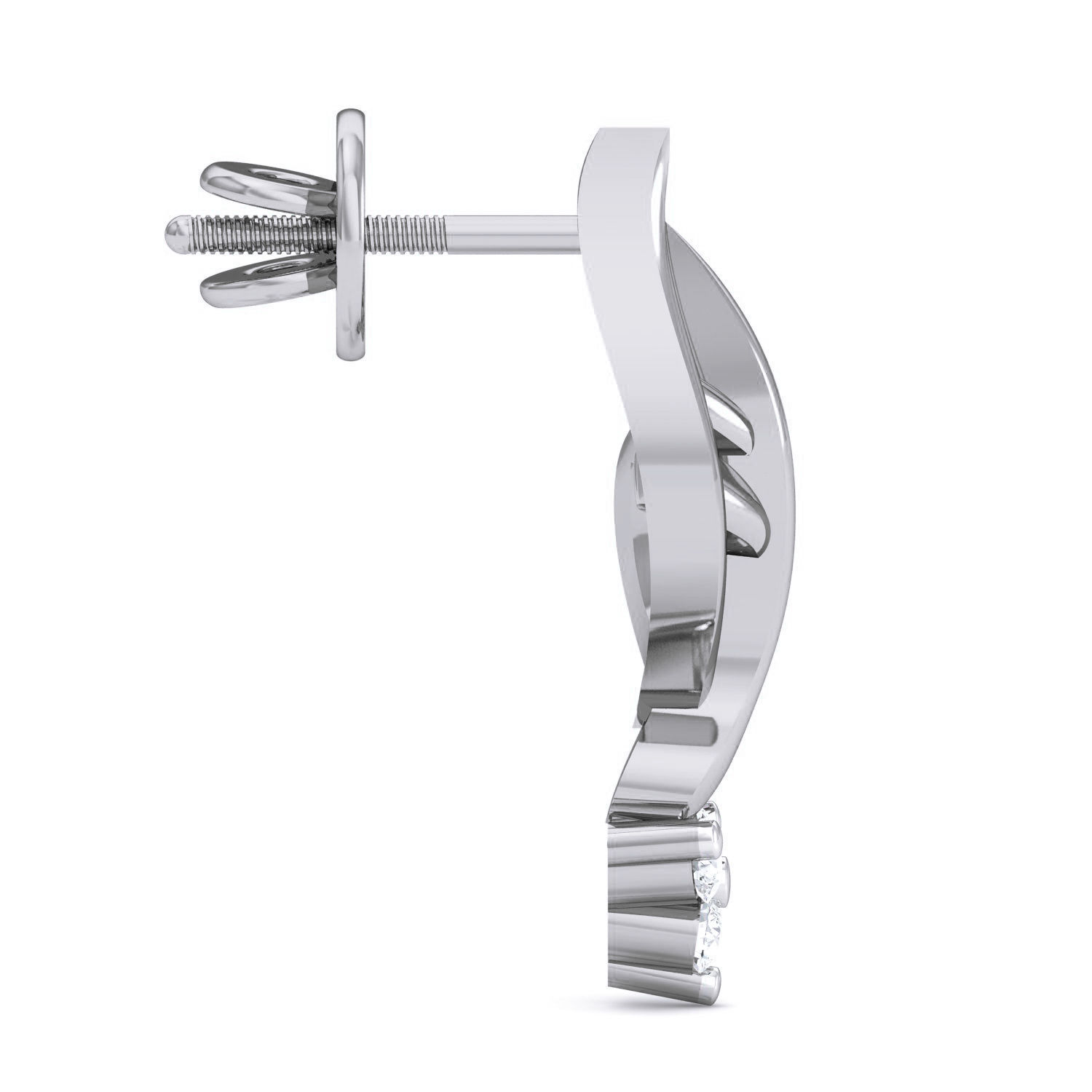 Women Pendant Earrings set 3dm render details 3D print model_18