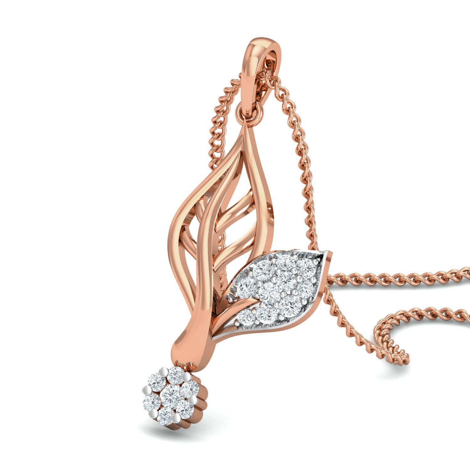 Women Pendant Earrings set 3dm render details 3D print model_7