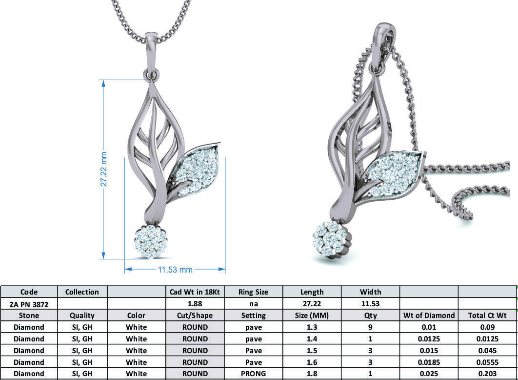 Women Pendant Earrings set 3dm render details 3D print model_10