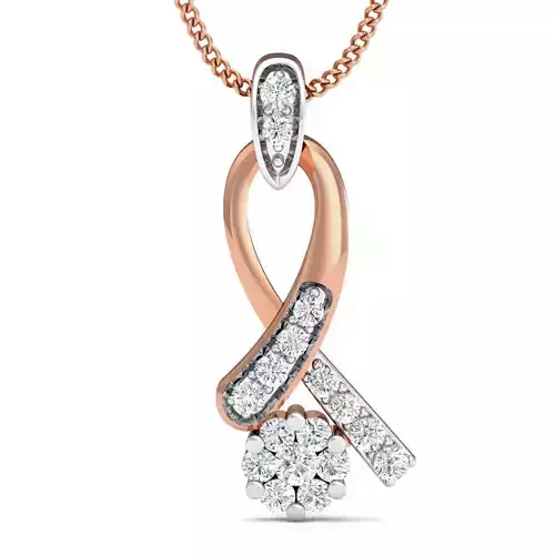 Women Pendant Earrings set 3dm render details