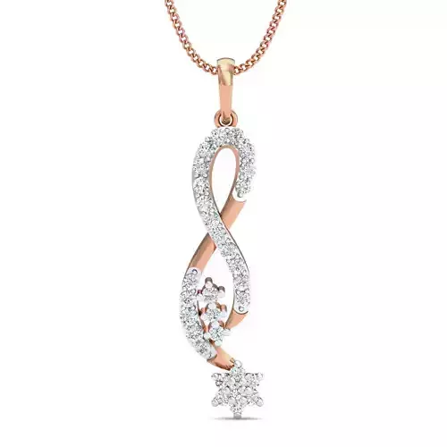 Women Pendant Earrings set 3dm render details