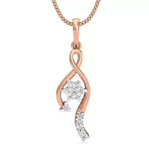 Women Pendant Earrings set 3dm render details